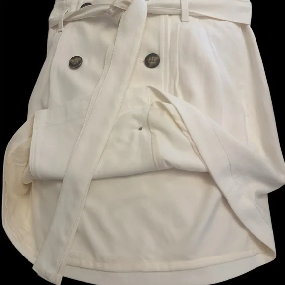 Banana Republic White White Wrap Short Skirt NWT - Picture 4 of 5
